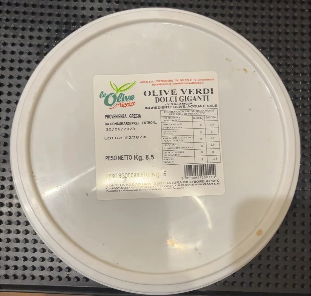 Olive verdi dolci giganti