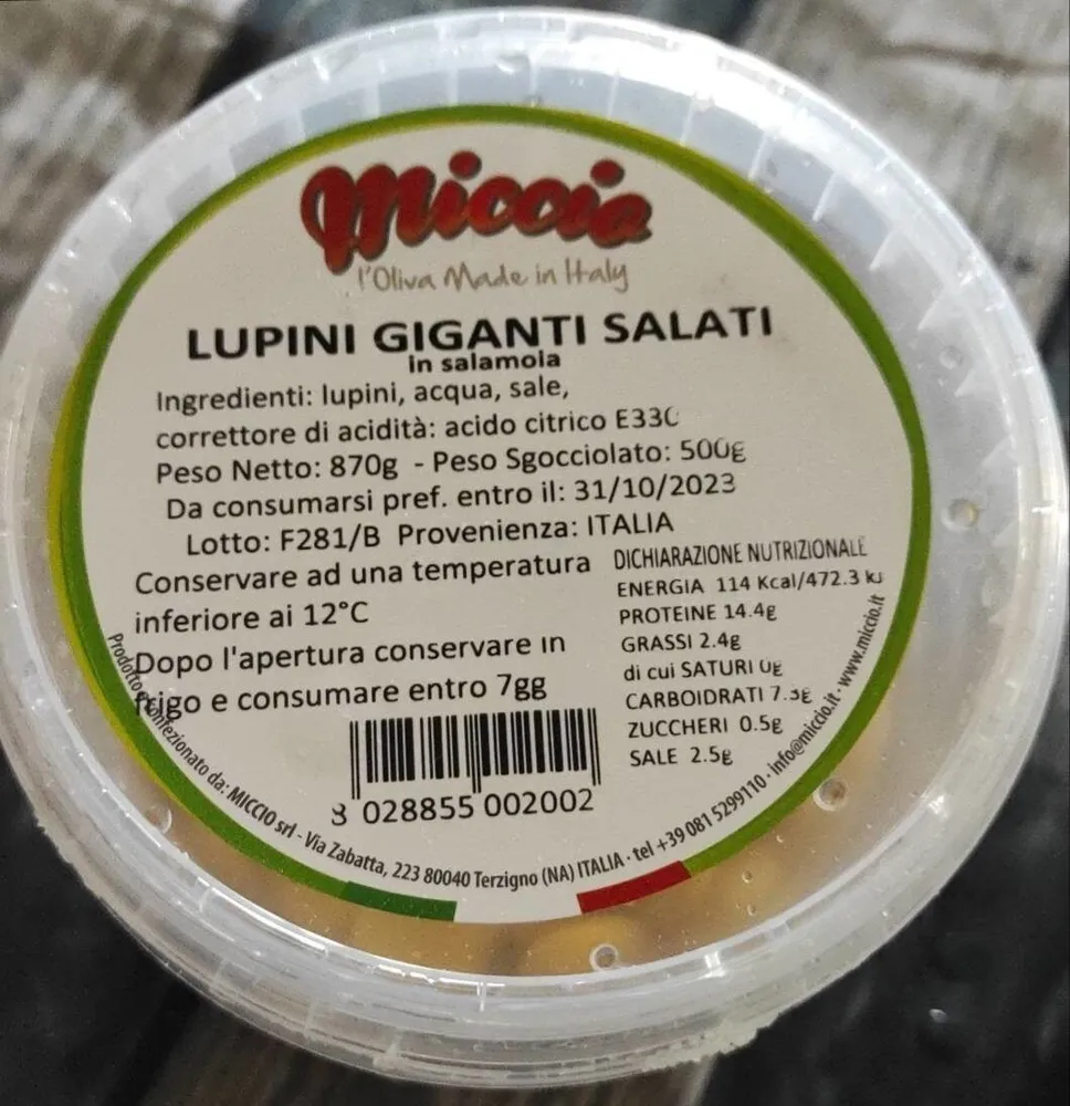 Lupini giganti salati