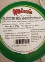 Olive verdi dolci giganti