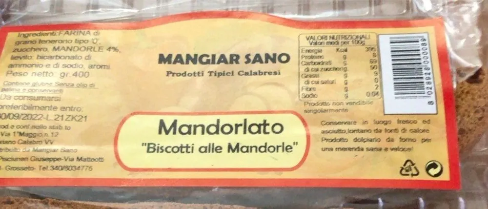 Mandorlato biscotti alle mandorle