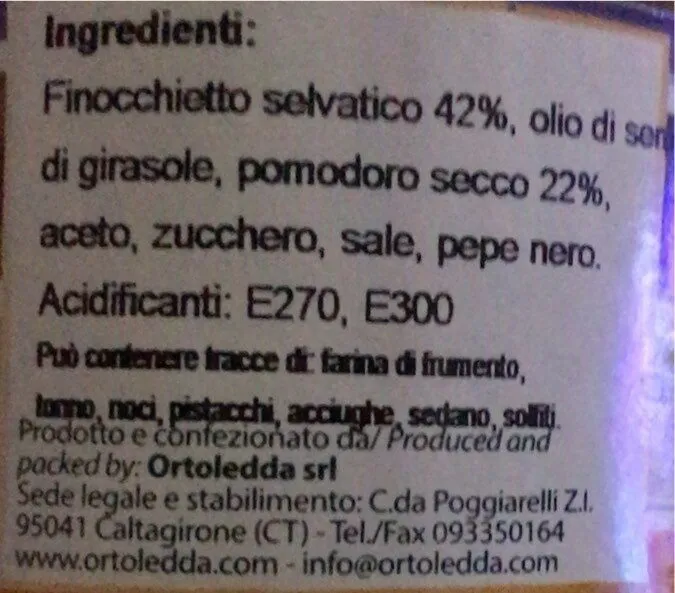 Pesto di finocchietto selvatico