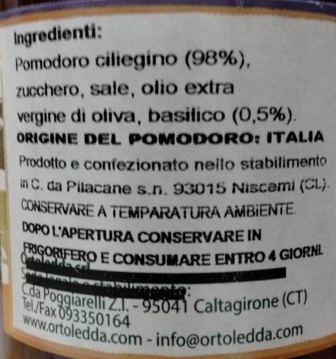 Salsa pomodoro ciliegino