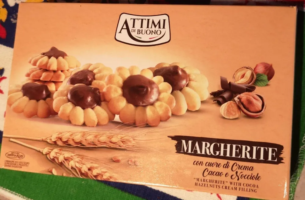 Margherite con cuore di crema  al Cacao e Nocciole