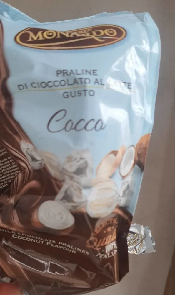 Praline di cioccolato al latte gusto cocco