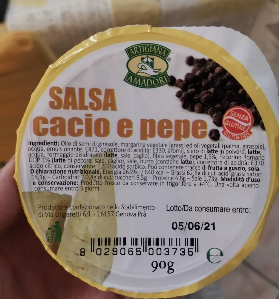Salsa cacio e pepe