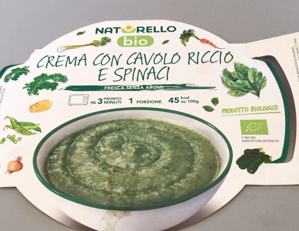 Crema con cavolo riccio e spinaci