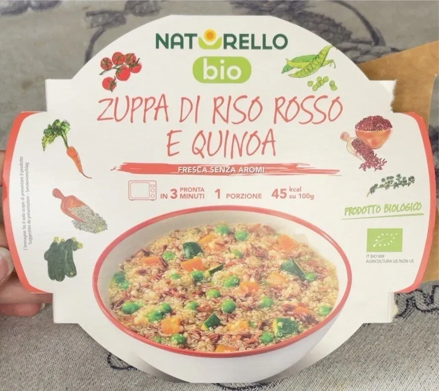 Zuppa di riso rosso e quinoa