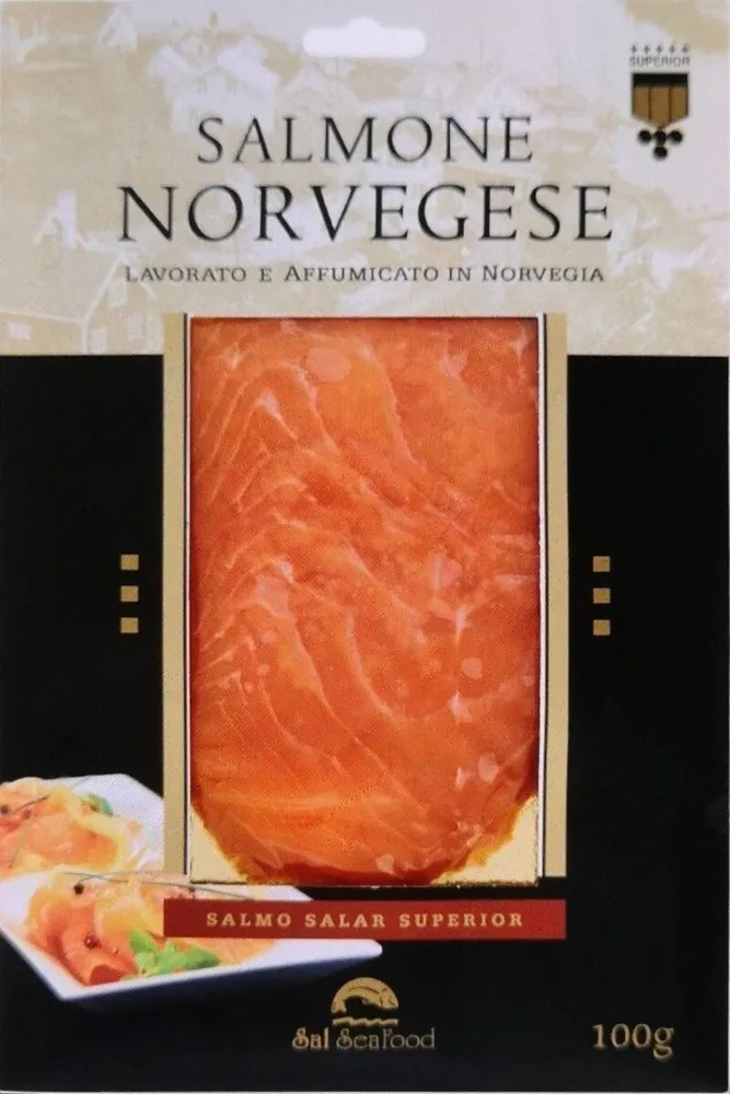 Salmone norvegese affumicato preaffettato