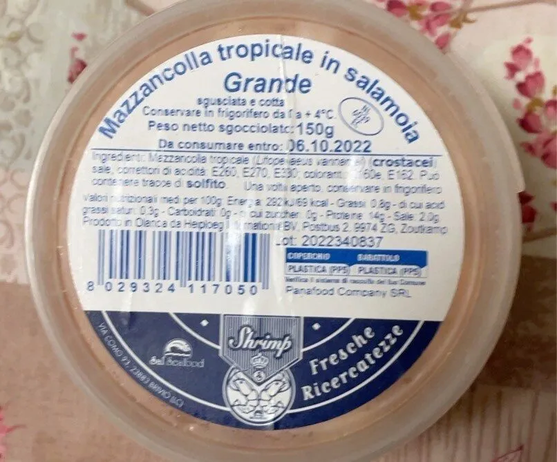 Mazzancolla tropicale in salamoia