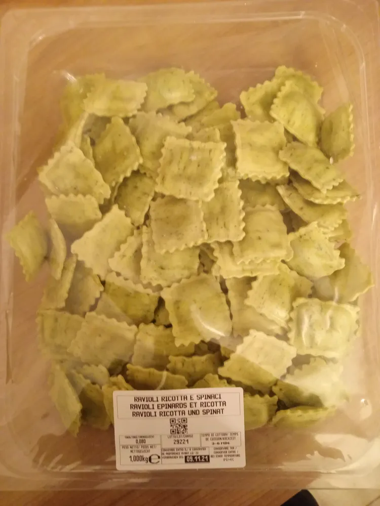 Ravioli épinards et ricotta