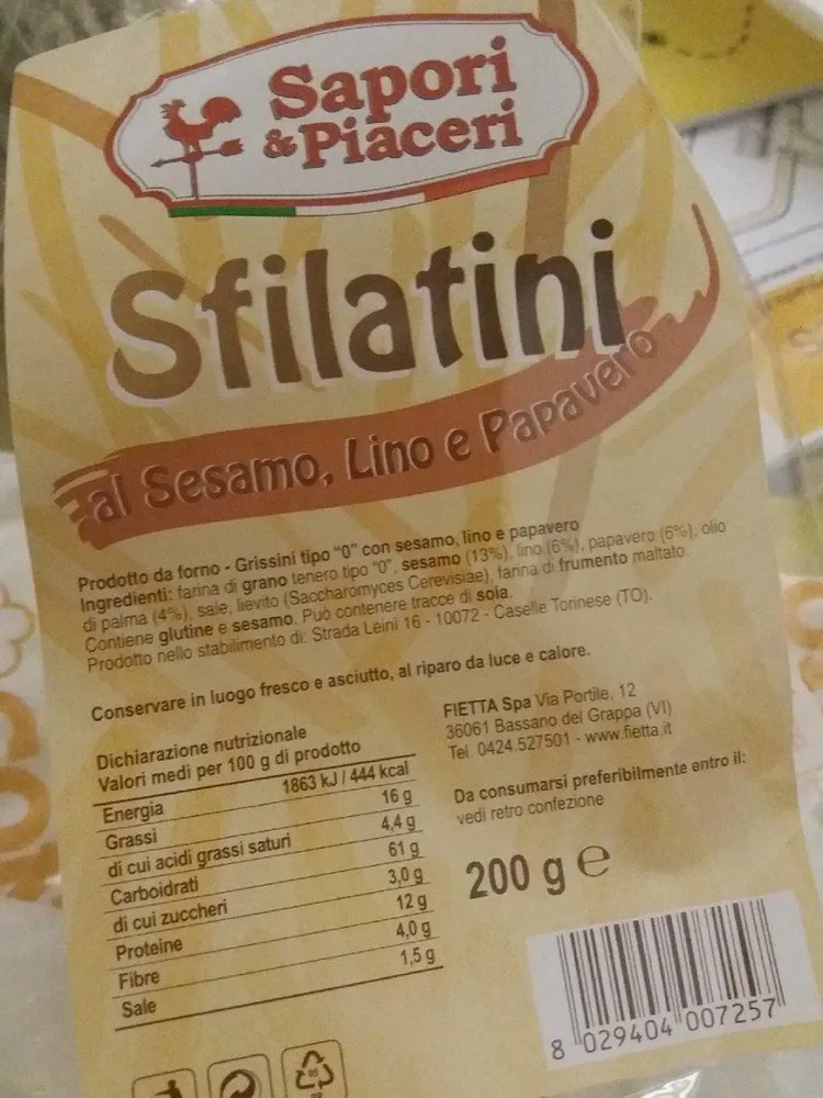 Sfilatini aux graines