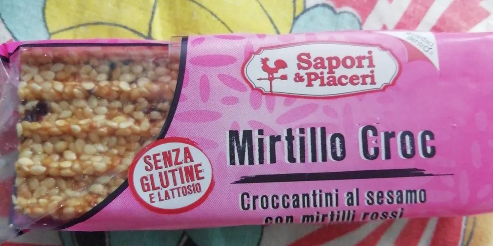 Croccantini al sesamo con mirtilli rossi