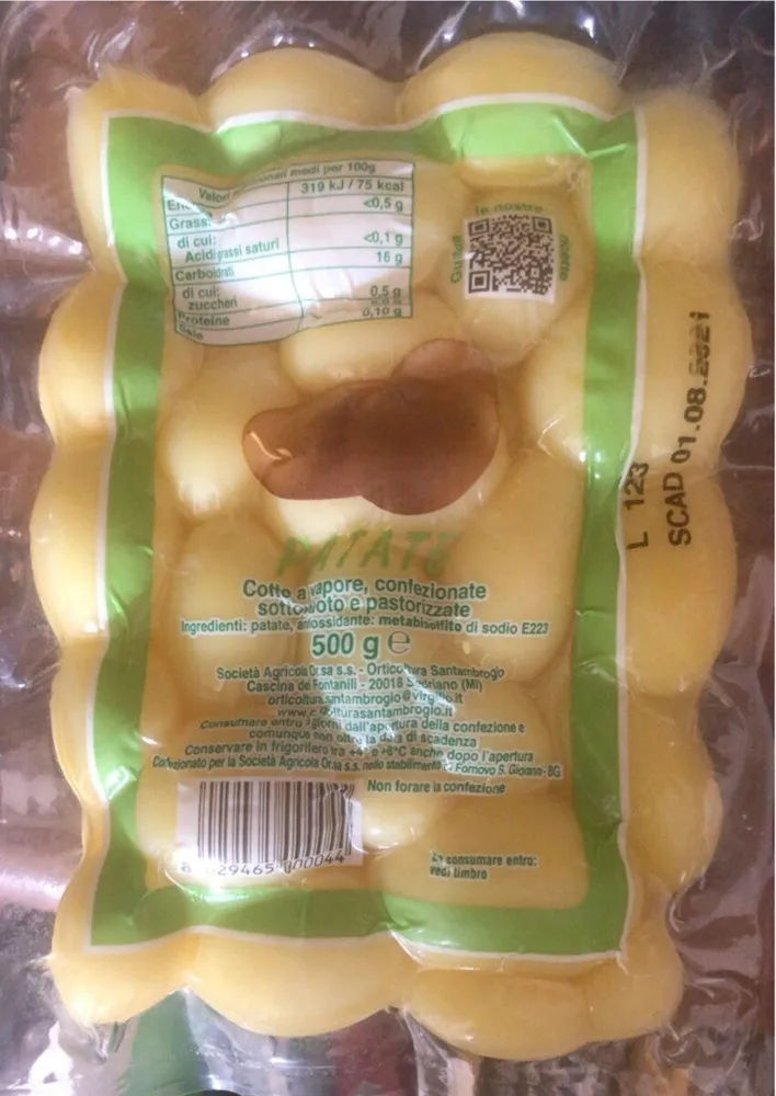 Patate cotte al vapore