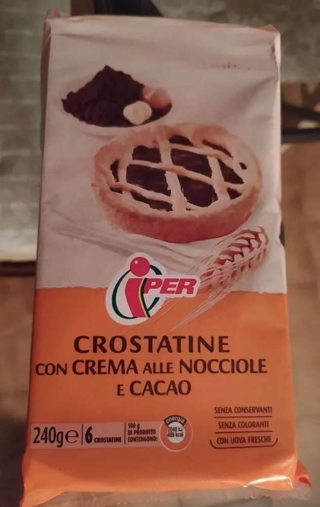 Crostatine con crema alle nocciole e cacao