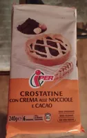 Crostatine con crema alle nocciole e cacao