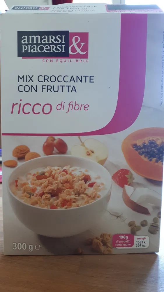 mix croccante con frutta