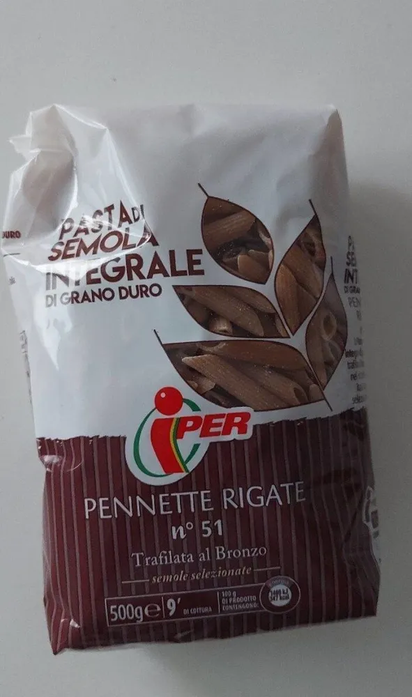 Pasta di semola integrale di grano duro