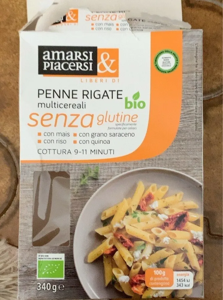 Penne rigate multicereali senza glutine bio