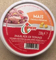 Insalata di tonno mais fagioli e peperoni