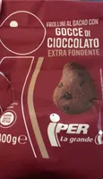 Frollini al cacao con gocce di cioccolato extra fondente