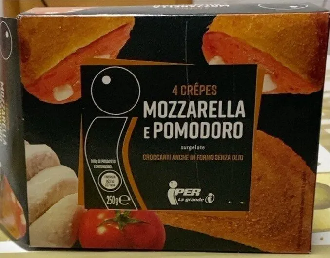 4 crepes mozzarella e pomodoro