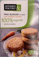 Mini Burger di soia con carote e quinoa