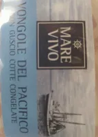 Vongole del Pacifico con guscio cotte congelate