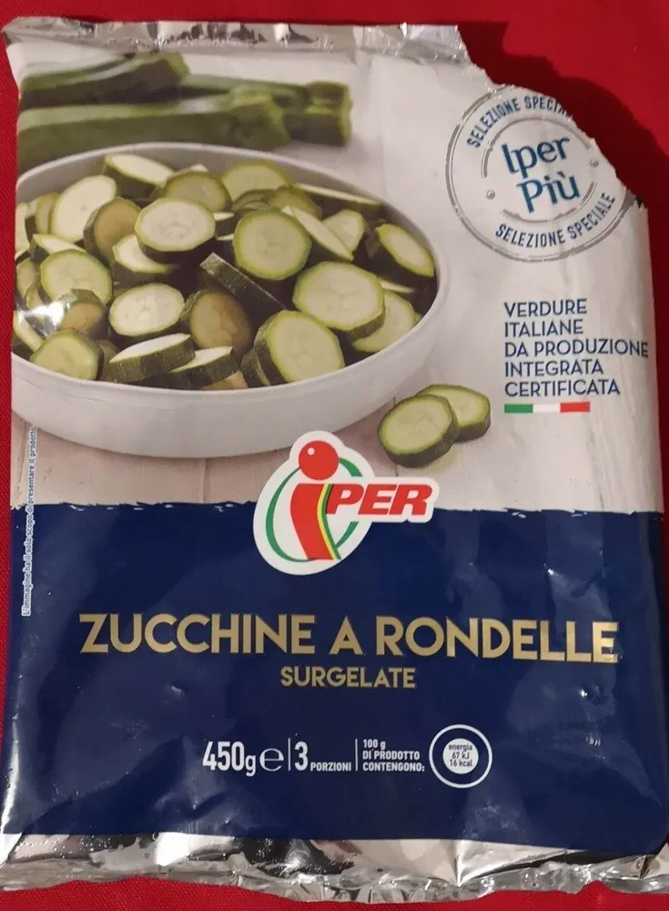 Zucchine a rondelle surgelate