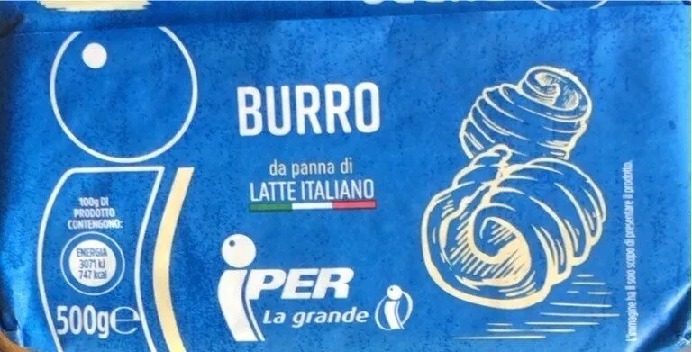 Burro da panna di latte italiano