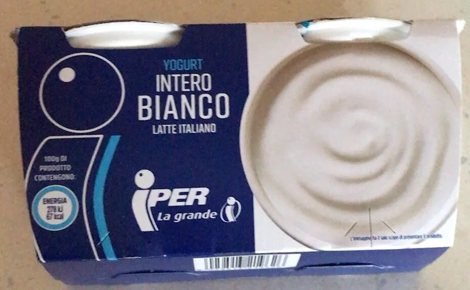 Yogurt intero bianco