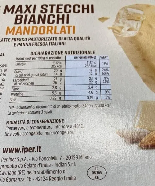 Maxi stecchi mandorlati