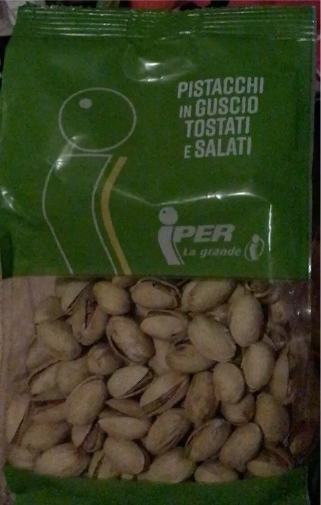 pistacchi in guscio tostati e salati