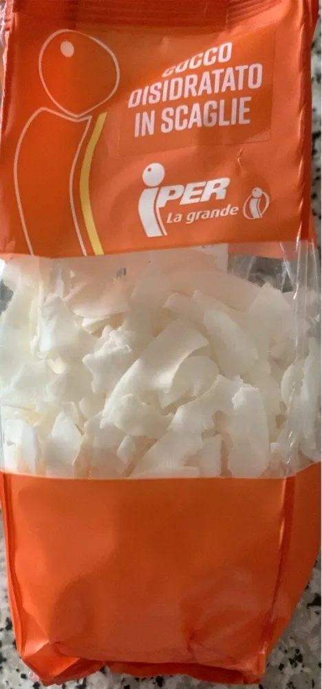 Cocco disidratato in scaglie