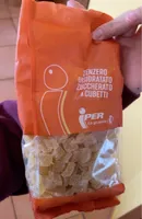 Zenzero disidratato zuccherato a cubetti