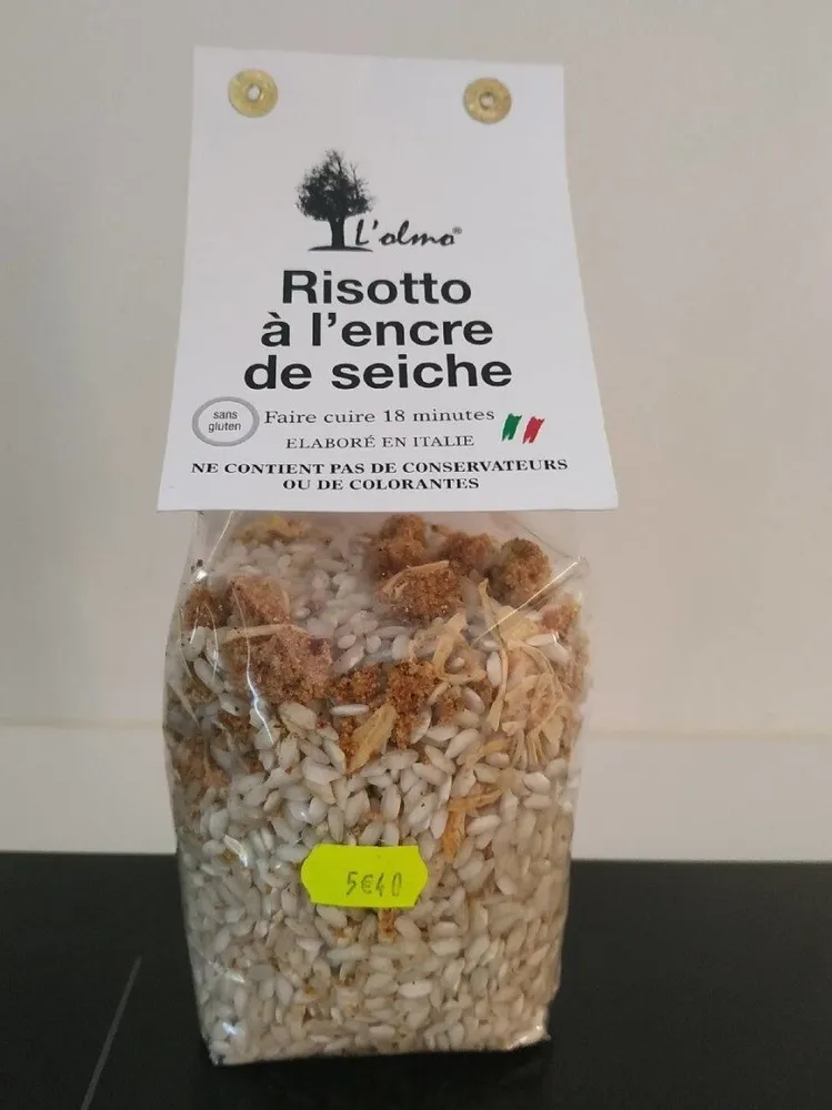Risotto a l'encre de seiche