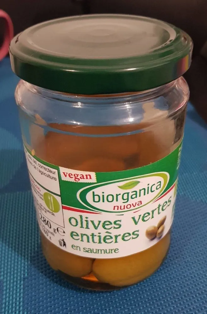 Olives vertes entières en samur
