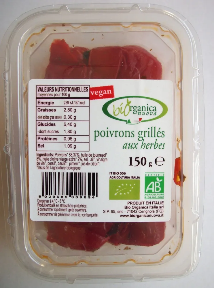 Poivrons grillés aux herbes