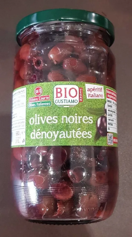 Olives noires dénoyautées