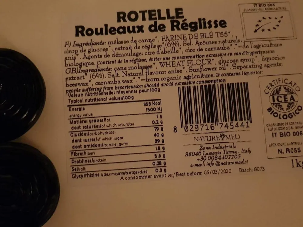 Rituelle rouleaux de reglisse