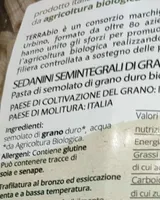 Sedanini pasta semintegrale