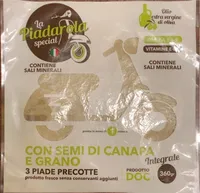 Piada con semi di canapa e grano