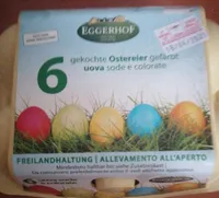 Uova sode colorate