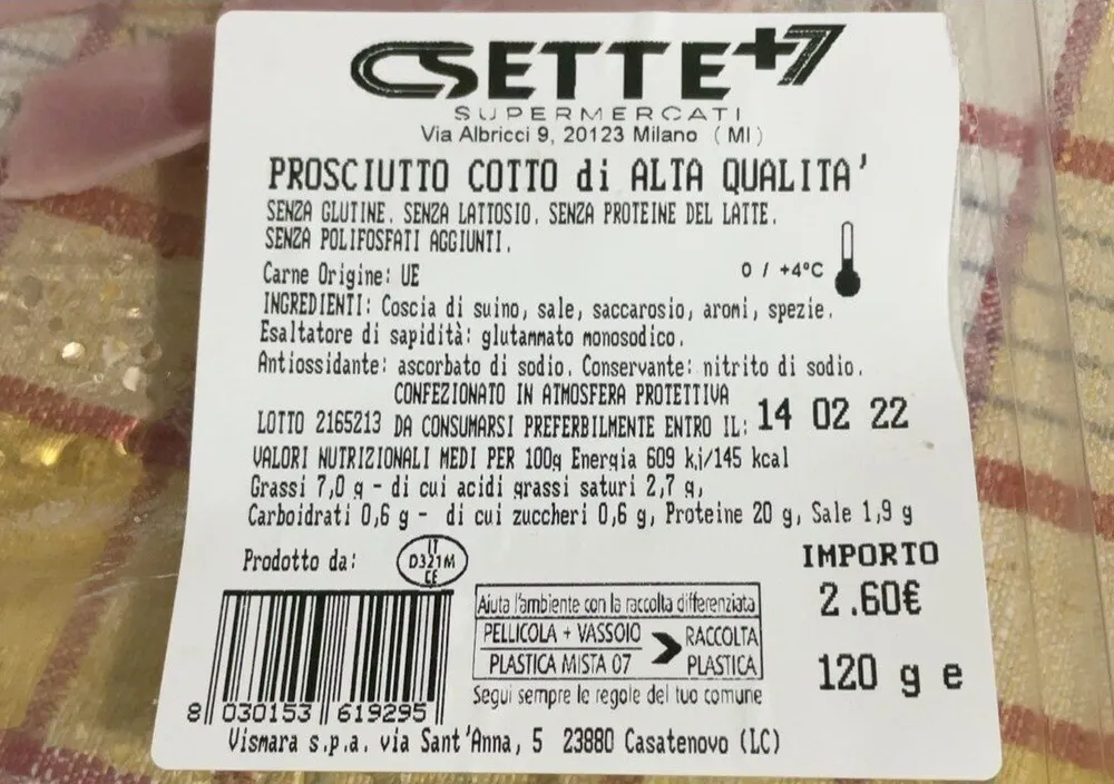 Prosciutto Cotto Di Alta Qualità