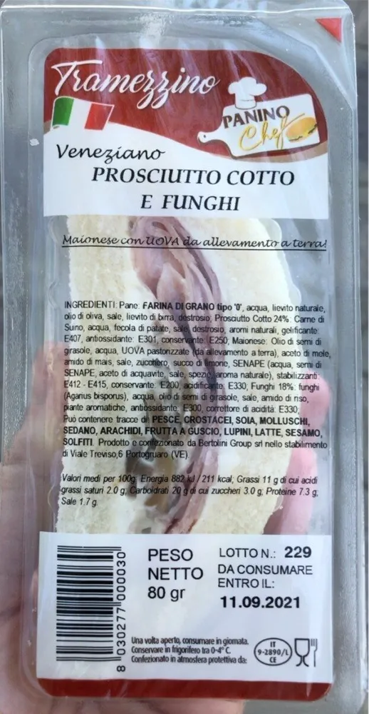 Prosciutto cotto e funghi