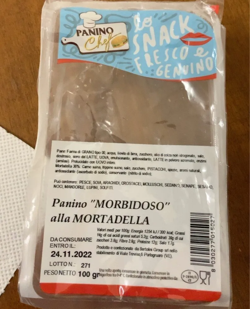 Panino morbidoso alla mortadella