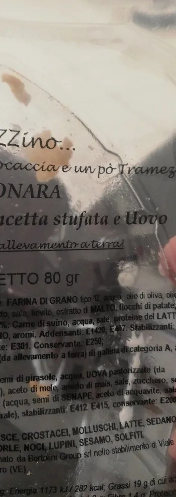 Focazzino carbonara
