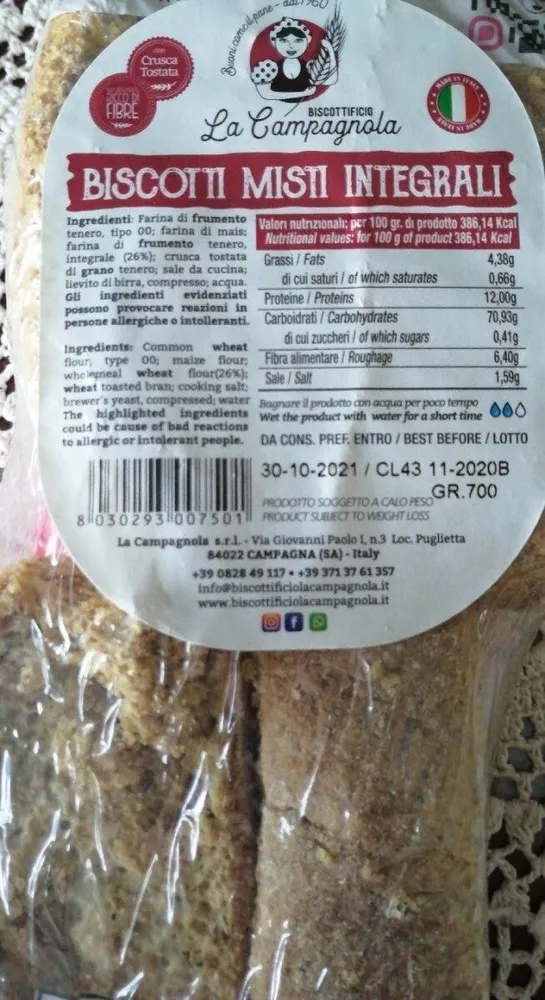 Biscotti misti integrali