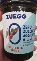 Zuegg zero zuccheri aggiunti ciliegie nere