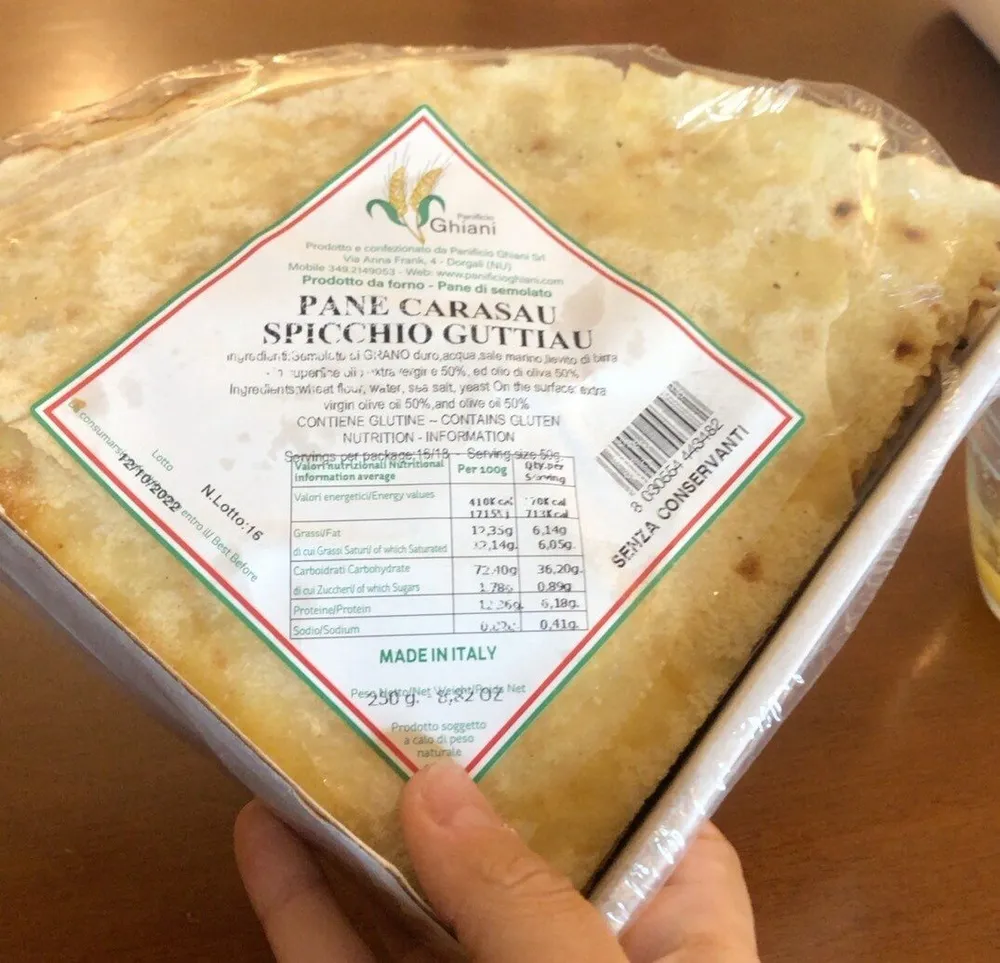 Pane carasau spicchio guttiau
