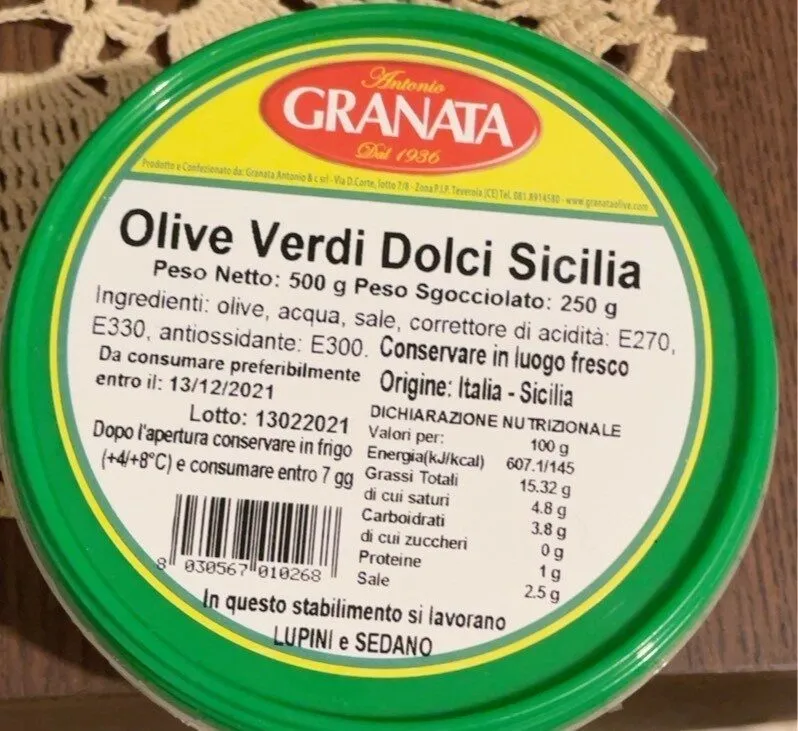 Olive Verdi Dolci Sicilia